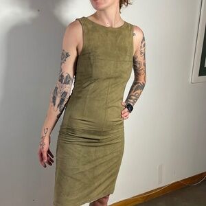 Herno suede dress in Khaki size 38